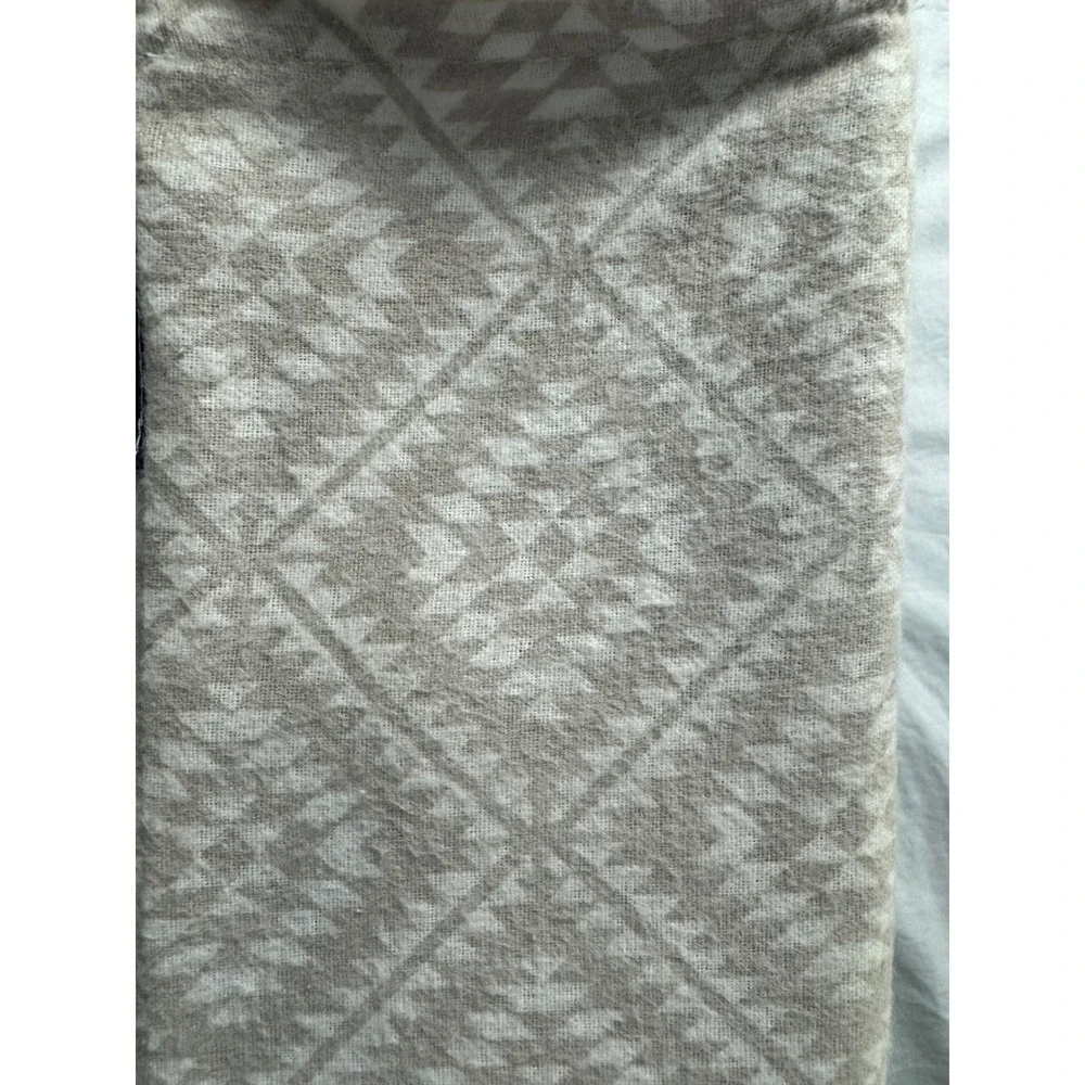 Pendleton Twin Flannel Sheet Set 100% Cotton Premium Weight Tan Geometric New